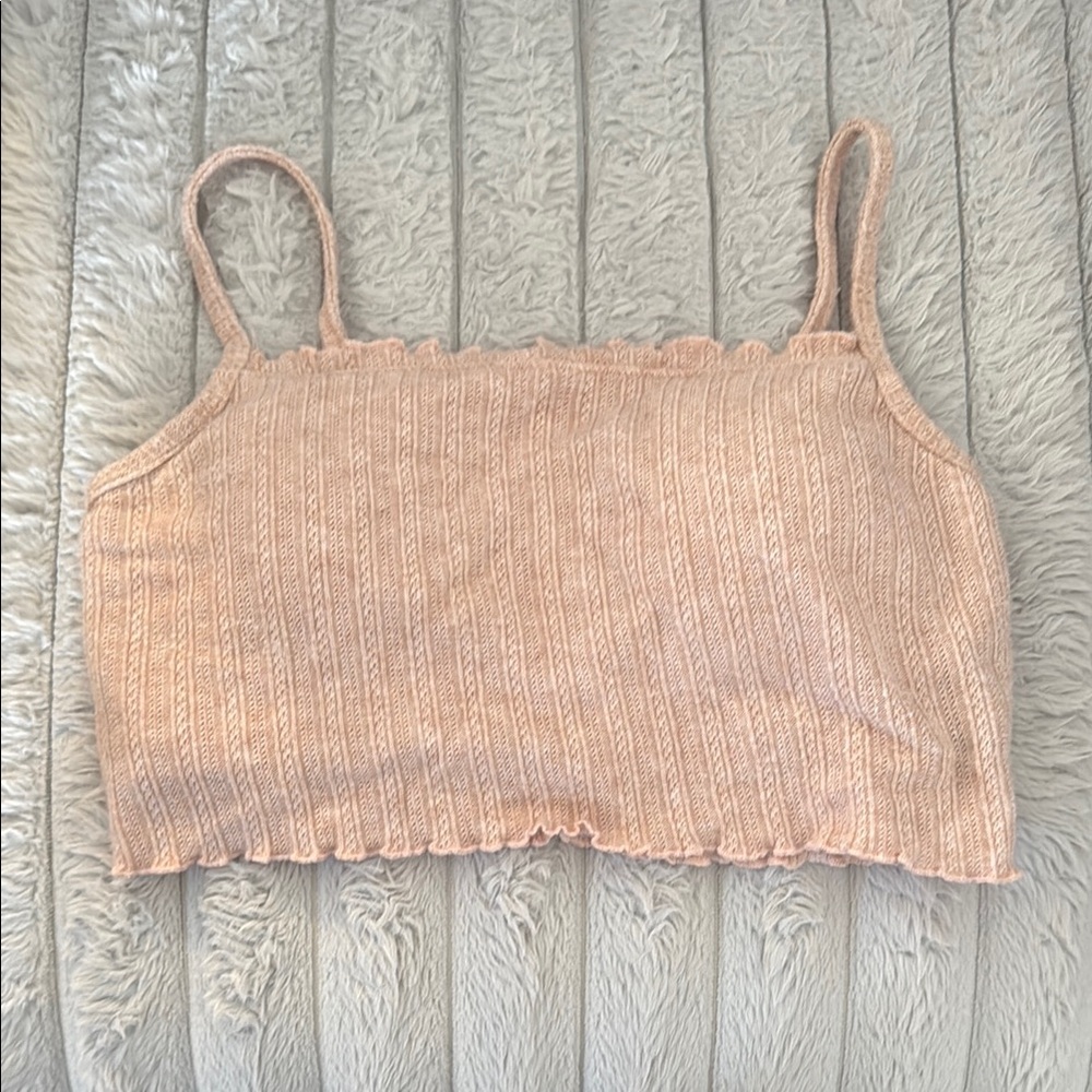 Ribbed Tan Crop Top